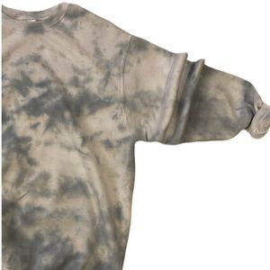Pearl Grey Tie Dye Crew Neck Sweatshirt